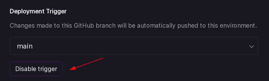 Disable Trigger