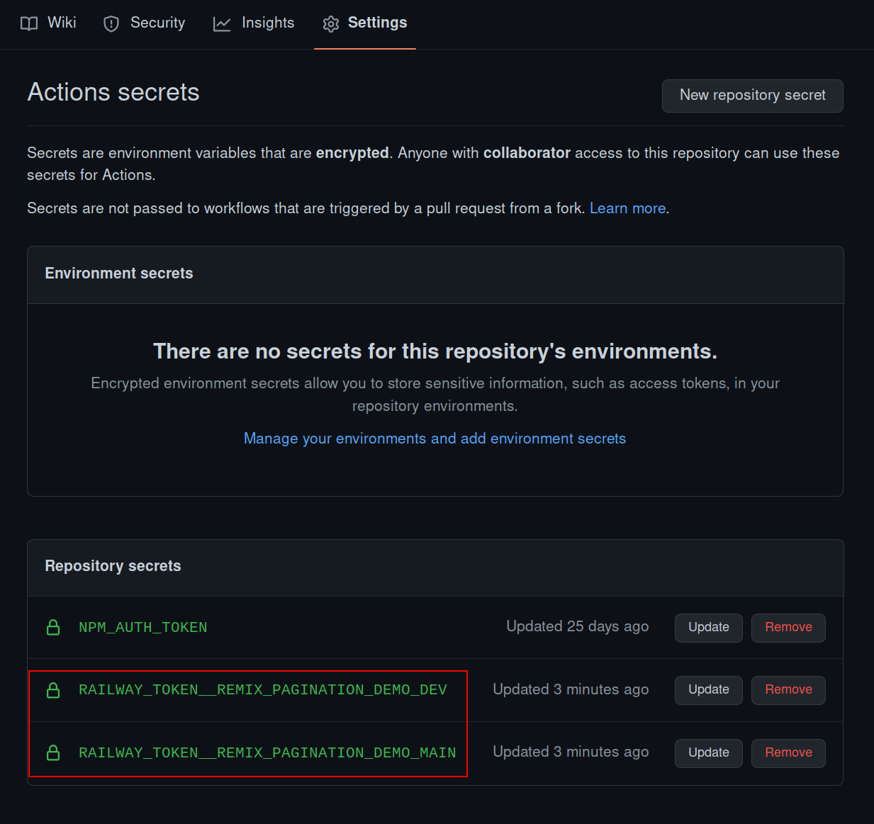 Github Secrets